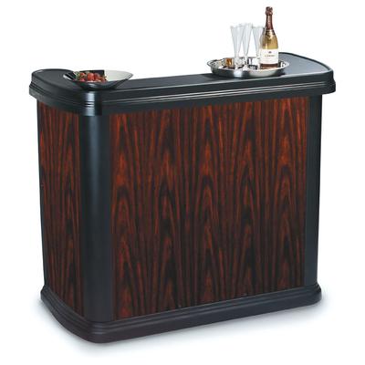 Carlisle 7550094 56" Portable Bar - 15 gal Ice Bin, Polyethylene, Cherrywood, 2-step Countertop, Built-in Cutting Board, Brown