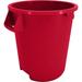 Carlisle 84101005 Bronco 10 gallon Commercial Trash Can - Plastic, Round, Food Rated, Red