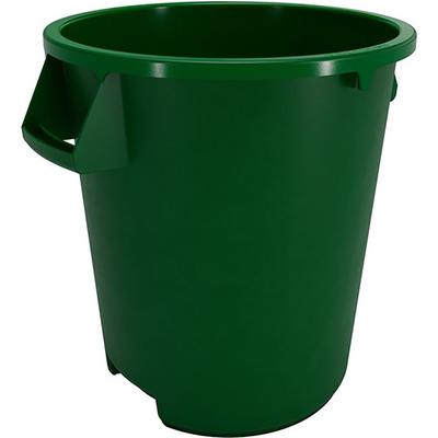 Carlisle 84101009 10 gallon Commercial Trash Can - Plastic, Round, Food Rated, Green
