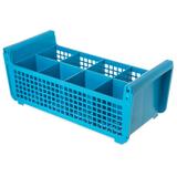 Carlisle C32P114 OptiClean Perma-San Flatware Basket w/ (8) Compartments, Open Design, Polypropylene, Blue