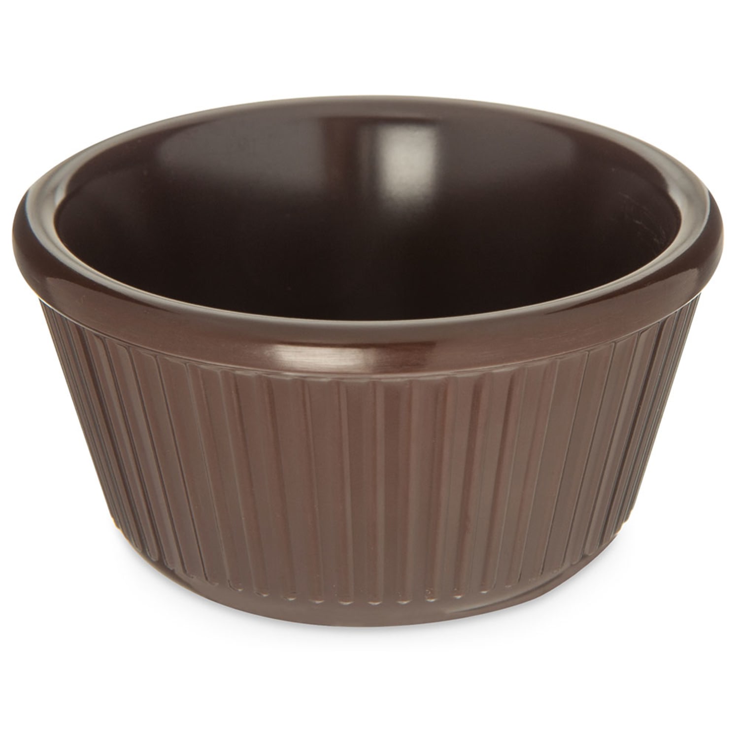 Carlisle S28769 4 oz Melamine Ramekin, Chocolate, Brown, 4 Dozen