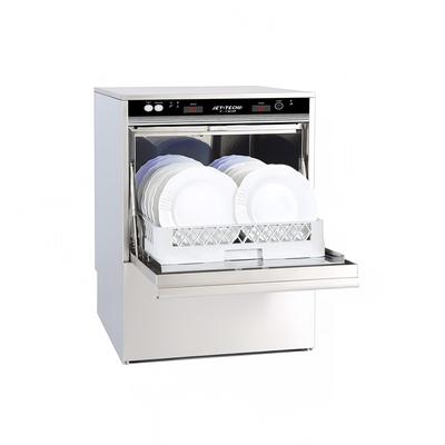 Jet Tech F-18DP High Temp Rack Undercounter Dishwasher, 24 Racks/hr Capacity, Built-in Booster, 208-240v/1ph, High-Temp, Stainless Steel