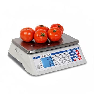 Detecto D15 15 lb Price Computing Scale - Front & Back Display, 110/120v, Stainless Steel