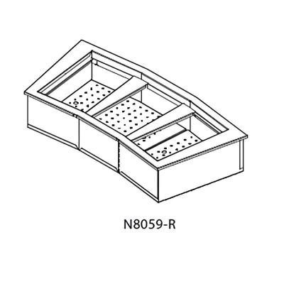 Delfield N8044-R 41" Drop-In Cold Well w/ (2) Pan Capacity, Ice Cooled, 2-Pan Capacity, Stainless Steel