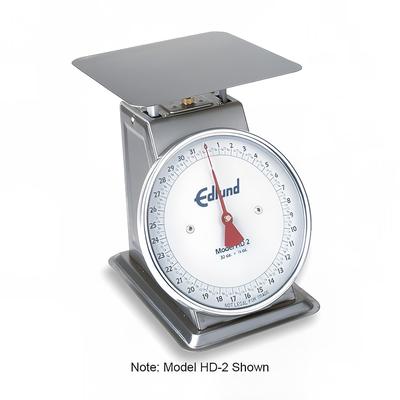 Edlund HD-5 Top Loading Counter Scale, 5 lbs x 1/2 oz, Fixed Dial, Sloped Face, Stainless Steel