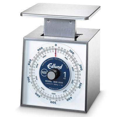 Edlund MSR-1000 Metric Portion Dial Type Scale, 1000 gm x 5 gm, w/ Air Dashpot, Stainless Steel