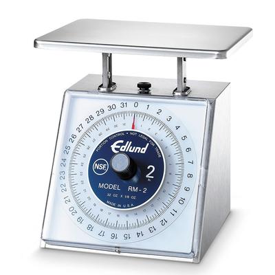 Edlund RM-2 Sloped Face Dial Type Scale, 32 oz x 1/8 oz Stainless, Top Loading, Stainless Steel