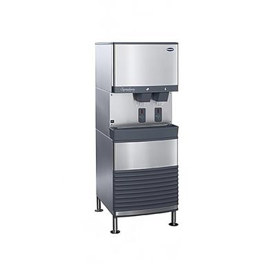 Follett 110FB425W-S Symphony Plus 425 lb Freestanding Nugget Ice & Water Dispenser for Commercial Ice Machines - 90 lb Storage, Cup Fill, 115v, 425-lb. Daily Production, Stainless Steel