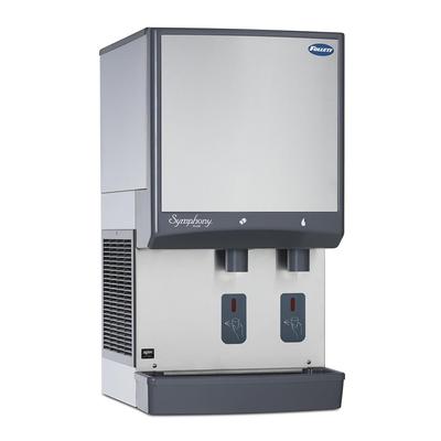 Follett 25HI425A-S0-DP Symphony Plus 425 lb Wall Mount Nugget Ice & Water Dispenser for Commercial Ice Machines - 25 lb Storage, Cup Fill, 115v, Infrared SensorSAFE, Stainless Steel