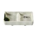 Yanco HO-4031 2 oz Melamine Divided Dish w/ (2) Compartments - 5" x 3 1/2", Beige