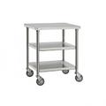 Merrychef STACK36 36" Single Oven Cart w/ Heavy-Duty Stem Casters for Single e4, Stainless Steel