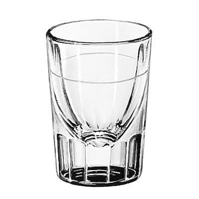 Libbey 5135/S0617 1 1/4 oz Fluted Whiskey Shot Glass with 1/2 oz Cap Line, 0.5 oz. Pour Line, Clear