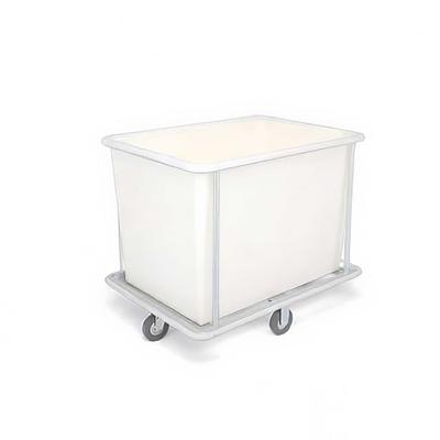 Forbes Industries 1181 Laundry Cart w/ 16 Bushel Capacity - Plastic Tub, Steel Frame, White