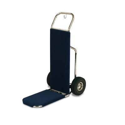 Forbes Industries 1555-CK-PS Bellman's Handtruck w/ 23 1/2" Fold Up Dropnose & Wrap Around Carpet - Polished Steel, Stainless Steel