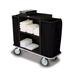 Forbes Industries 2192-36 Housekeeping Cart w/ (2) Shelves & (2) Bags - 30"L x 19"W x 36"H, Plastic, Black