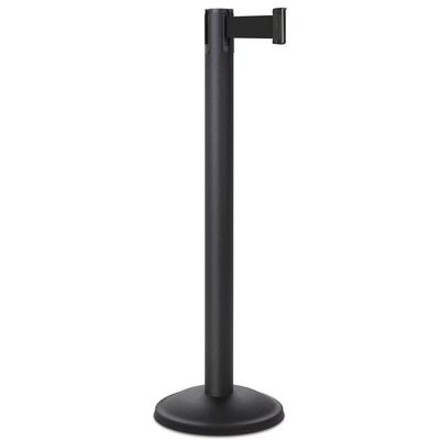 Forbes Industries 2710 40"H Crowd Control Stanchion w/ 7 ft Belt - Steel, Black
