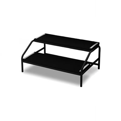 Forbes Industries 4190 Stage Stairs w/ 2 Carpeted Treads for 16" to 24"H Stages, Black