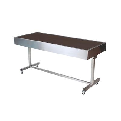 Forbes Industries 5220-5-H1 60" Mobile Induction Table w/ 1 Center Holding/Warming Unit - Glass Cook Top, 120v, Stainless Steel