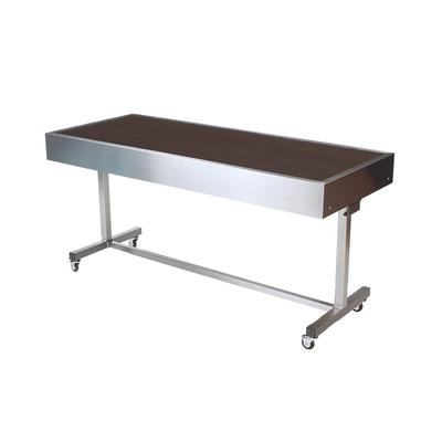 Forbes Industries 5220-8-H3 96" Mobile Induction Table w/ 3 Holding/Warming Units - Glass Cook Top, 120v, Stainless Steel