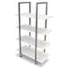 Forbes Industries 6500 Mobile Display Tower w/ (4) Laminate Shelves & Steel Frame - 48"L x 24"W x 78"H, White
