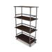 Forbes Industries 6543-5 Mobile Display Tower w/ (3) Steel Shelves & Steel Pipe Frame - 60"L x 24"W x 78"H, Brown