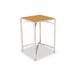 Forbes Industries 7023L-42 24" Square Collapsible Table w/ Laminate Top & Brushed Steel Frame - 42"H, Stainless Steel