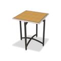 Forbes Industries 7028L-42 EcoFlex 30" Square Collapsible Side Table w/ Laminate Top & Black Steel Frame - 42"H