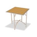 Forbes Industries 7035L-42 36" Square Collapsible Table w/ Laminate Top & Brushed Steel Frame, 42"H, Stainless Steel