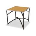 Forbes Industries 7038L-42 EcoFlex 36" Square Collapsible Table w/ Corner Mount - Laminate Top & Black Steel Frame, 42"H