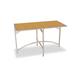 Forbes Industries 7039L-42 EcoFlex Rectangular Collapsible Table w/ Laminate Top & Brushed Steel Frame, 42"H, Stainless Steel