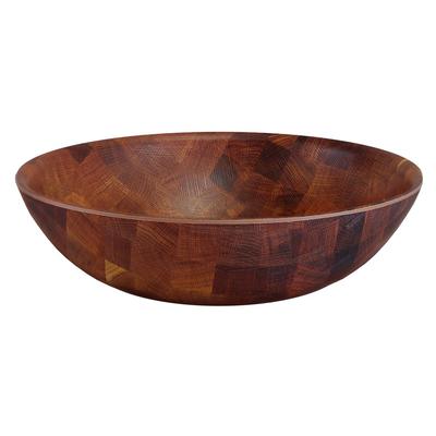 Elite Global Solutions ECO778R-CK 34 oz Round Melamine Serving Bowl, Wood Pattern, Brown