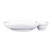 Elite Global Solutions JWC1408-W Ore 10" x 5 1/2" Oval Zen Chip & Dip Platter - Melamine, White