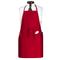 Chef Revival CL3PBIAELRD-1 3 Pocket Bib Apron w/ Adjustable Neck strap - 26