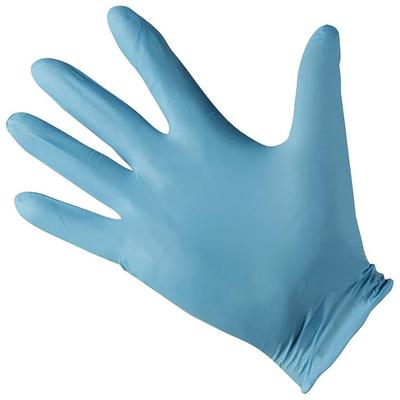 Strong 1804 Nitrile Exam Gloves w/ Textured Fingertip - Powder Free, Periwinkle, Large, Powder-Free, Blue