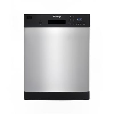 Danby DDW2404EBSS 24" Full Size Undercounter Dishwasher w/ 6 Wash Cycles - Stainless, 115v, Silver