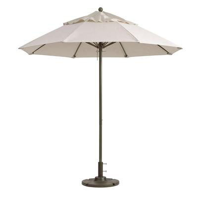 Grosfillex 98342531 7 1/2 ft Round Top Windmaster Umbrella - Canvas Fabric, Aluminum Pole, Beige