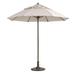 Grosfillex 98842531 9 ft Round Top Windmaster Umbrella - Canvas Fabric, Aluminum Pole, Beige