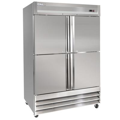 MoTak MSD-4HDF-BAL-X 54" 2 Section Reach In Freezer, 4 Left/Right Hinge Solid Doors, 115v, 115 V, Stainless Steel