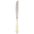 10 Strawberry Street CRWNGLD-DK 8 1/2" Dinner Knife - Gold Plated, Crown Royal Pattern, Stainless Steel