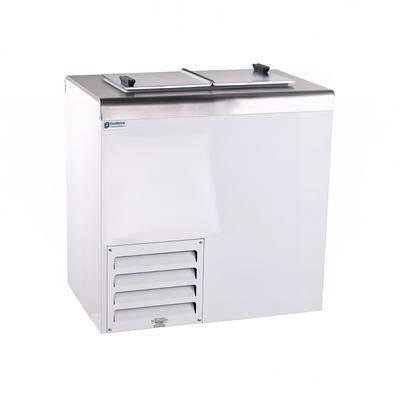 Excellence Industries HFF-2HC 31 1/2" Stand Alone Ice Cream Dipping Cabinet w/ 4 Tub Capacity - White, 115v