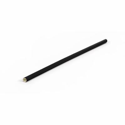 Front of the House ASW001BKM28 7 3/4" Servewise Unwrapped Straws - Paper, Black