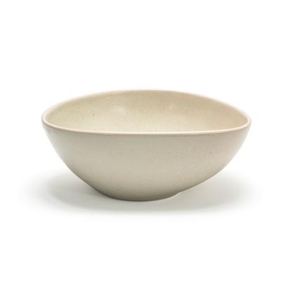 Front of the House BBO034MUP20 60 oz Round Kiln Bowl - Porcelain, Mushroom, Beige