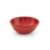 Front of the House DBO153RDP22 28 oz Oval Kiln Bowl - 7" x 6 1/4", Porcelain, Chili, Red
