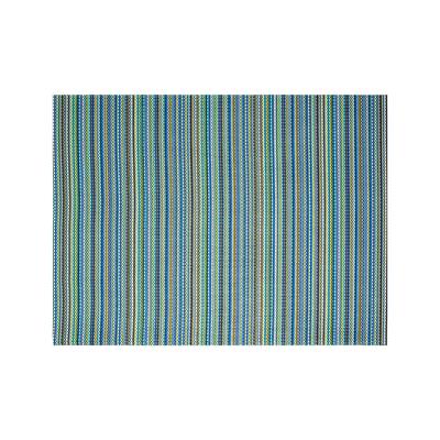 Front of the House XPM106BLV83 Rectangular Metroweave Woven Vinyl Placemat - 16" x 12", Marine, Multi-Colored