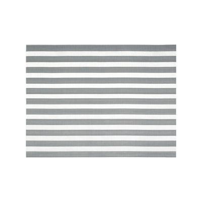 Front of the House XPM111SIV83 Rectangular Metroweave Woven Vinyl Placemat - 16" x 12", Silver, Gray