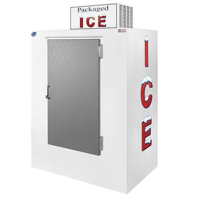 Leer L040UASP 50 1/2" Outdoor Ice Merchandiser w/ (80) 10 lb Bag Capacity - White, 120v