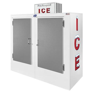 Leer L060UASP 73" Outdoor Ice Merchandiser w/ (140) 10 lb Bag Capacity - White, 120v, 115v