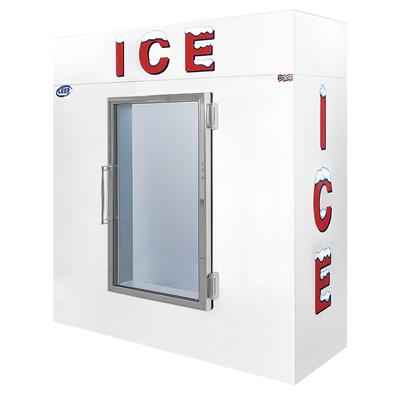 Leer L065UCGP 64" Indoor Ice Merchandiser w/ (145) 10 lb Bag Capacity - Glass Doors, 115v, White