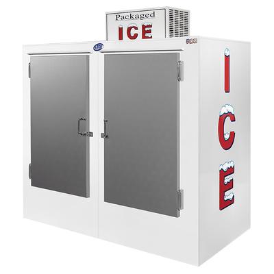 Leer L075UASP 73" Outdoor Ice Merchandiser w/ (155) 10 lb Bag Capacity - White, 120v, 115v