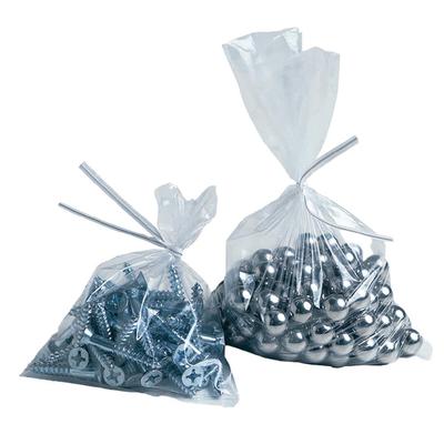 LK Packaging 15F-0412 Open Ended Flat Bag - 4" x 12", 1.5 mil LDPE, Clear